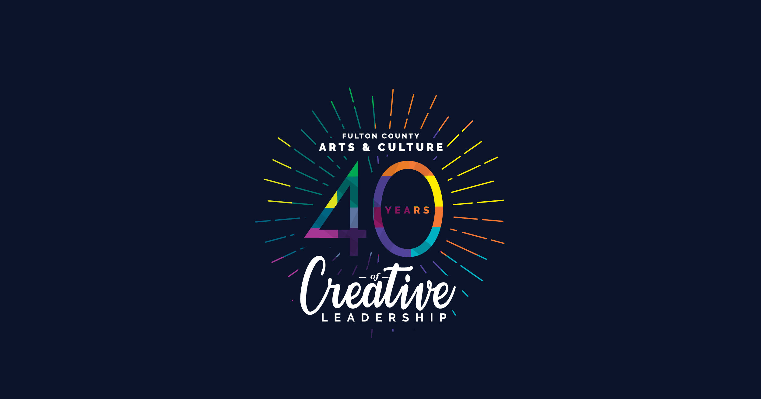 Logo Design for Fulton County Arts & Culture 40th Anniversary Celebration