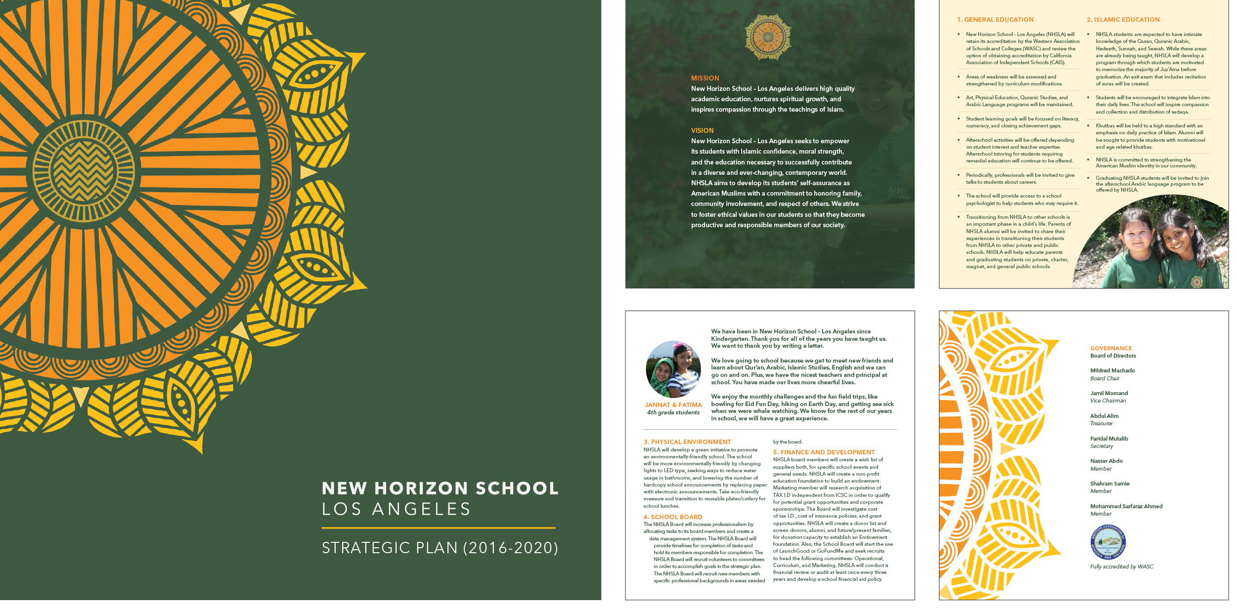 Print design for New Horizon School Los Angeles